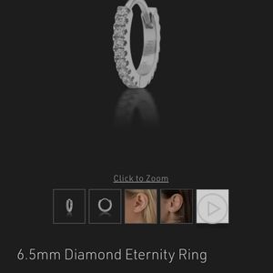 Maria Tash 6.5 Diamond Eternity Clicker Ring